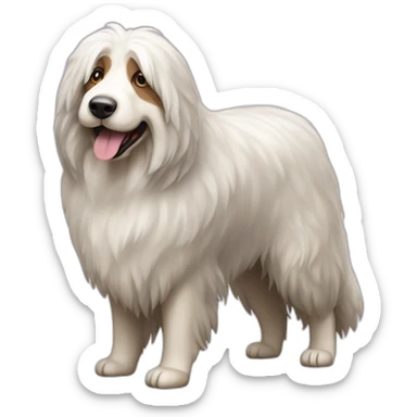 Dog old engliish sheepdog full-height sticker
