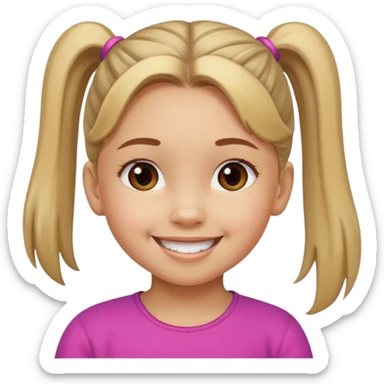 una chica pequeña con una cola  sticker