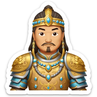 genghis khan win a 1st place with a trophy sticker