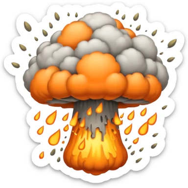 Atomic bomb explosion  sticker
