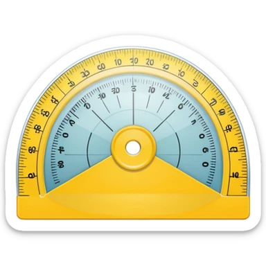 "📏" This emoji is for ruler. Then make an emoji for protractor. Which is real emoji type like the given emoji and same color....make emoji not imaje sticker