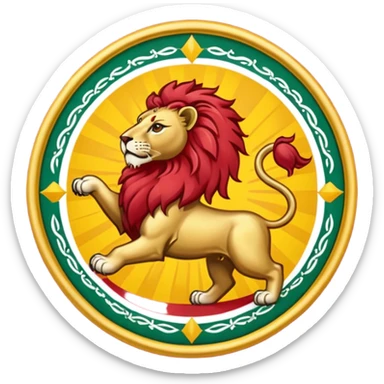 Iranian flag without الله just lion and sun flag sticker