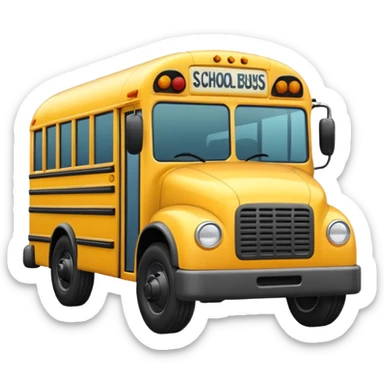 Make me an emoji of a small school bus sticker
