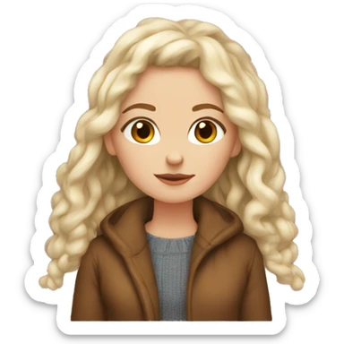 White girl autumn cozy sticker