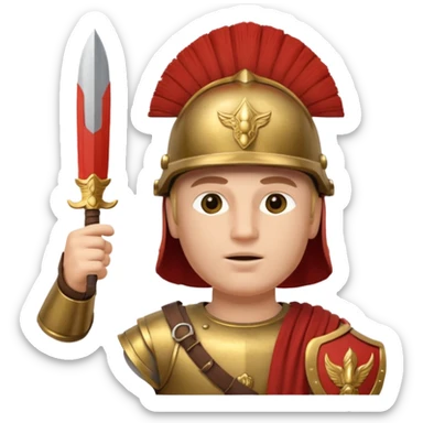 an ancient roman republic soldier doing a nazi salute sticker