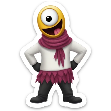 Terror Telly: The Panic Bringer

Telly Monster Disney Villain: The Panic Bringer A fear-fueling, anxious villain with a penchant for causing worry, The Panic Bringer spreads dread and doubt, wearing a frayed scarf and whispering frightful possibilities.
 sticker