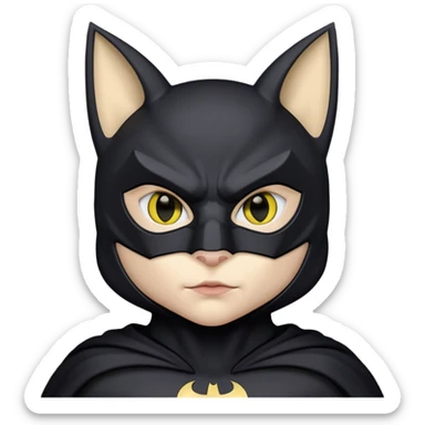 animalistic batman kitty sticker