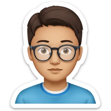 Kazakh with glasses 21 years sticker