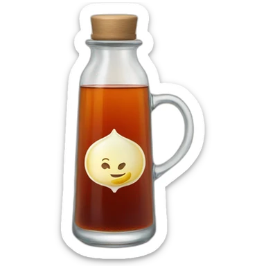 Turkish tea in a turkish glass bottle sticker