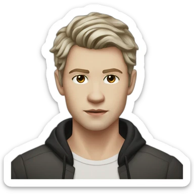Klaus mikaelson short haircut realistic detailed sticker