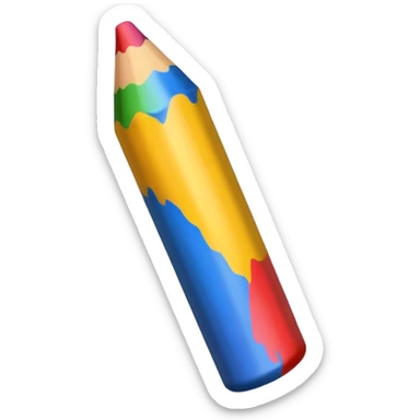 Colourful crayon sticker
