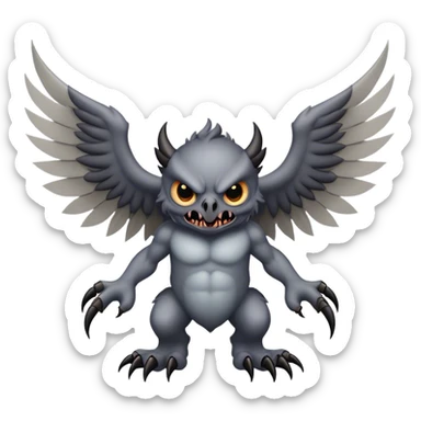 The most scariest monster with wings  sticker