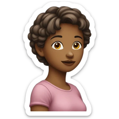 Fille a quatres pates sticker