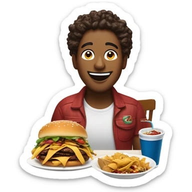 me eating everything in chilis  sticker