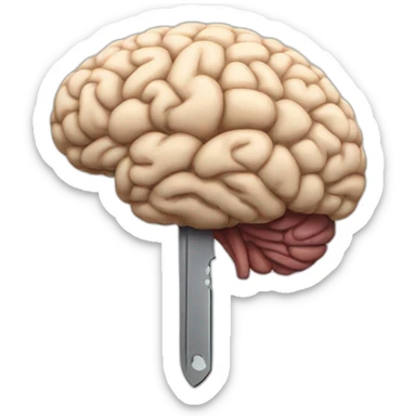 a brain as a letal weapon sticker