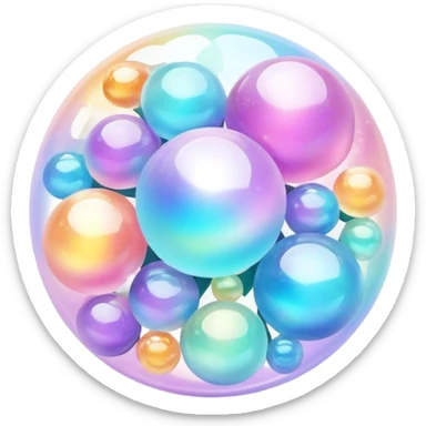 Epic divine shiny legendary celestial flowery complex detailed iridescent gradients marbles aesthetic-scenery-Decorations sticker