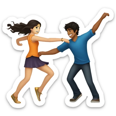 Percy Jackson and Annabeth Chase dancing  sticker