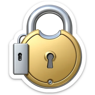 unlocked padlock sticker