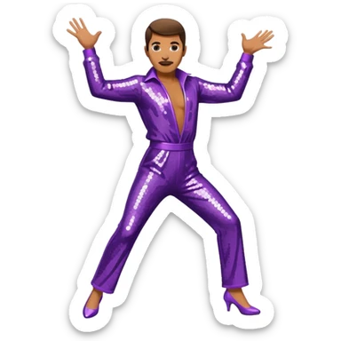 freestyle disco dancer sticker