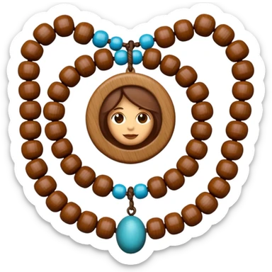 Rosario catolico. Con 10 cuentas por misterio y un solo centro  sticker