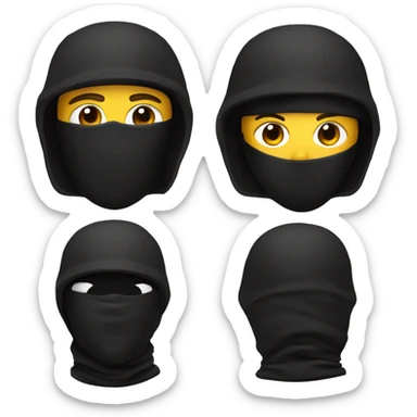 Special forces with black tactical gear and a black balaclava  sticker