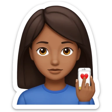 ahora el pelo igual pero un poco mas oscuro sticker