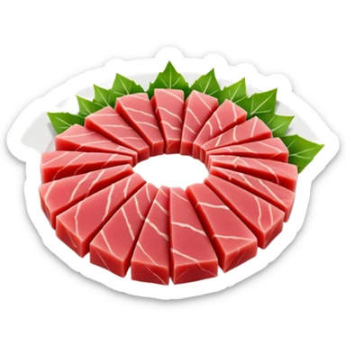 Make tuna sashimi iPhone emoji style sticker