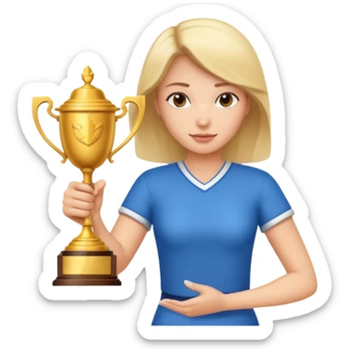 generate an emoji for this phrase, Start strong to earn trust and be noticed. End strong to be remembered. make it a female sticker