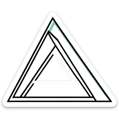 Maya cultural symbol with message theme, strictly only white and deep dark green colors, clean geometric lines, angular, minimalist sticker