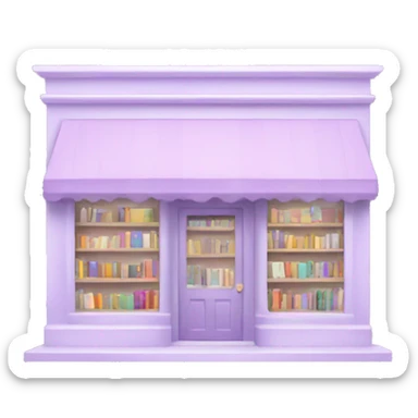 Pastel purple bookstore sticker