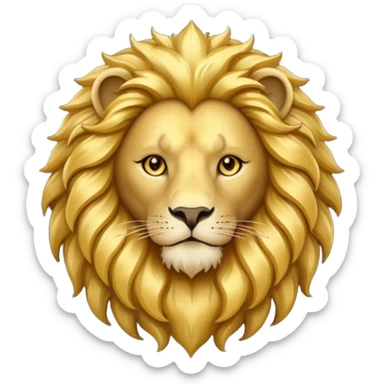 Make a round icon for a paid subscription, black and gold, with the number 4 and a lion. sticker