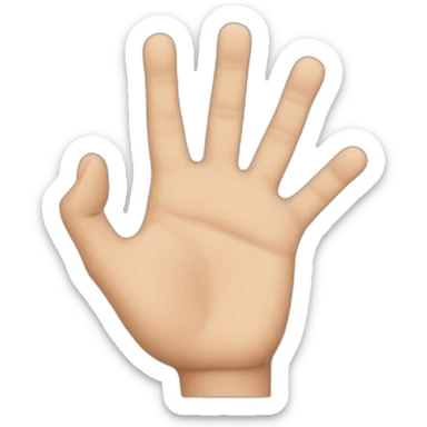 Palm of one hand open except for the middle finger, which is extended outwards sticker