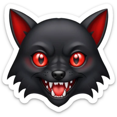 vampire dog sticker