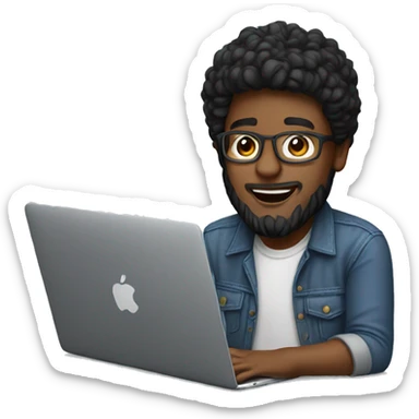 a product designer with macbook sticker