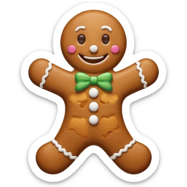 gingerbread man simple sticker