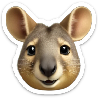 gentle quokka wallaby sticker
