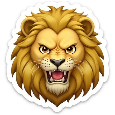 Scar lion villain with dark mane and scar sticker