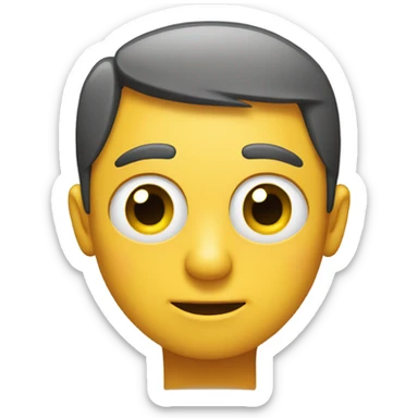 standard emoji with eyes looking to the side in a judgemental manner sticker