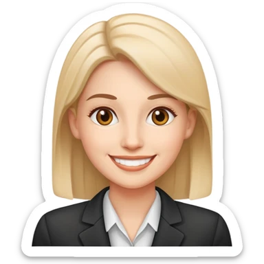 smiling female HR manager sticker