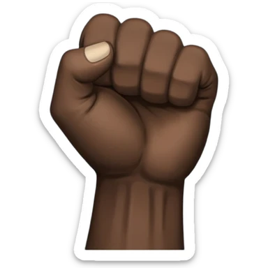 A black fist logo based on rebellion against rome sticker