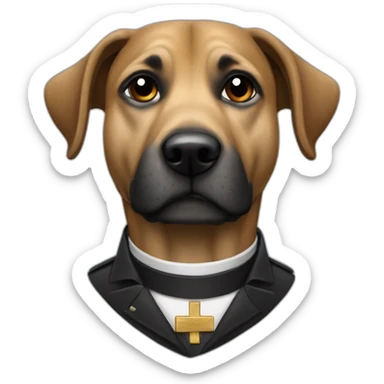 Perro pastor aleman negro sticker
