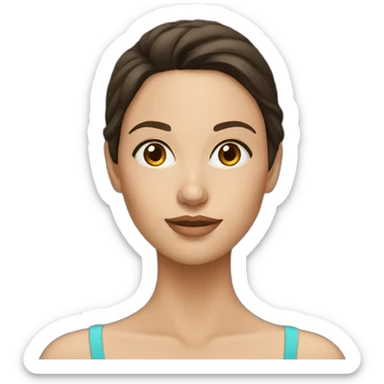 Brunette tall model girl sticker