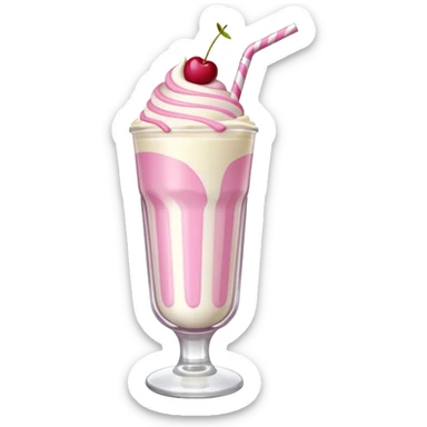 Cherry vanilla swirl milkshake sticker