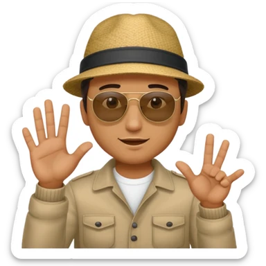 man gesturing "NO" with his hands  sticker