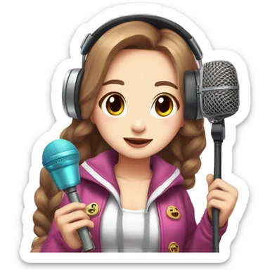 Nayeon from twice with the fancy era outfit and a headset microphone  sticker