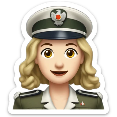 Victoria Coren German ww2 uniform underwear model mash potato party sticker