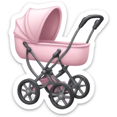 Light pink fancy baby stroller sticker
