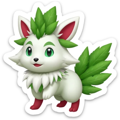  Fey Toony Sprigatito-Bayleaf-Shaymin-fusion-hybrid sticker