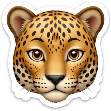 A high-resolution photo-realistic digital illustration of a baby jaguar, chest upward A high-resolution, photo-realistic digital illustration of a majestic young jaguar sticker