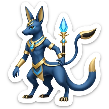 Anubis-Umbreon-Lucario-fusion (full body) sticker